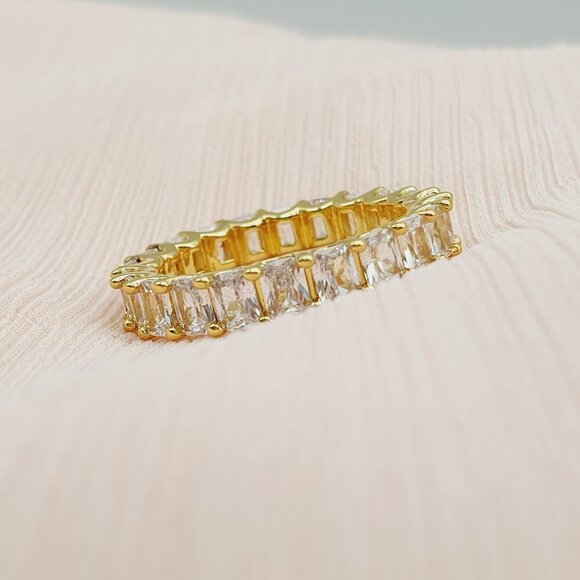 Fashion Gems Full Around Zircon Beautiful Eternity Rings for Woman, MARR9247 - Picture 4 of 4